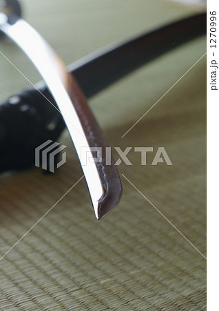日本刀の切っ先の写真素材