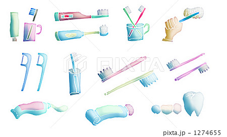 歯磨き関連イラストセットのイラスト素材