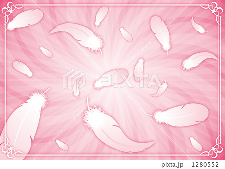 羽根が舞う背景　桃色 1280552