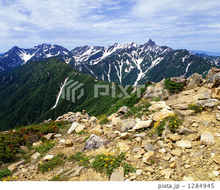 北アルプス大天井岳より槍ヶ岳・穂高方面 1284945