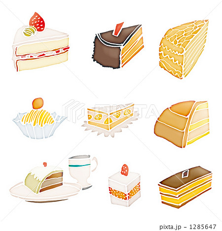 洋菓子 ケーキ スイーツのイラスト素材