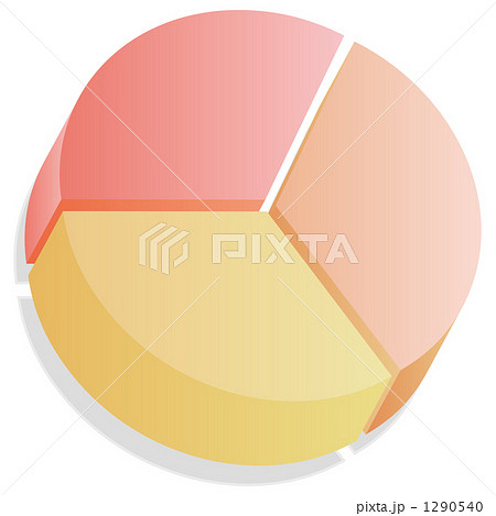 円グラフ データー 比率のイラスト素材