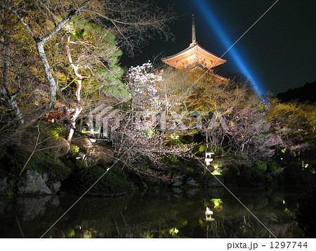 清水寺のライトアップ 1297744