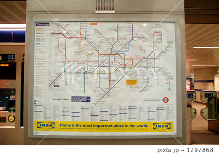 ロンドンの地下鉄路線図の写真素材