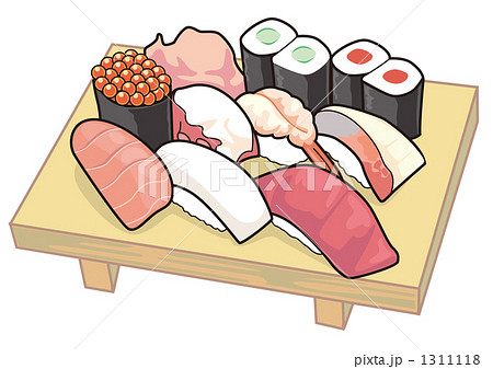 江戸前寿司のイラスト素材