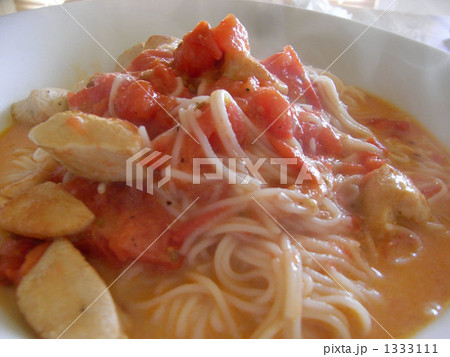 トマトと鶏肉の素麺スープ 1333111