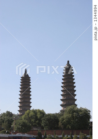 中国山西省太源双塔寺 1344994