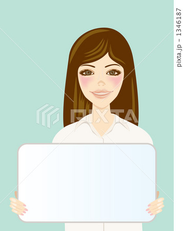 ホワイトボードと女性 1346187
