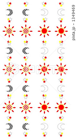 太陽月星 加工用 のイラスト素材