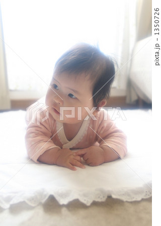 窓際でくつろぐ赤ちゃん 1350726