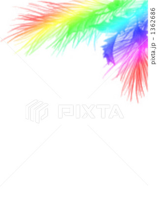 虹色の羽のイラスト素材