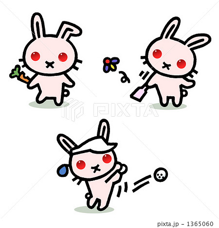 うさぎ切り絵風１ 1365060