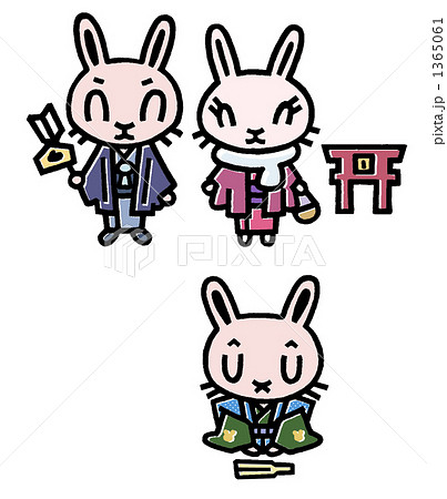 うさぎ切り絵風２ 1365061