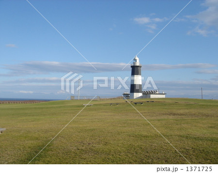 北海道能取岬の草原と灯台 1371725