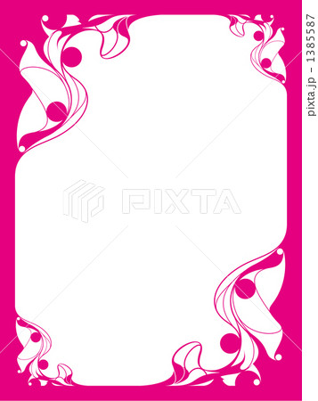 飾り枠 ピンク のイラスト素材