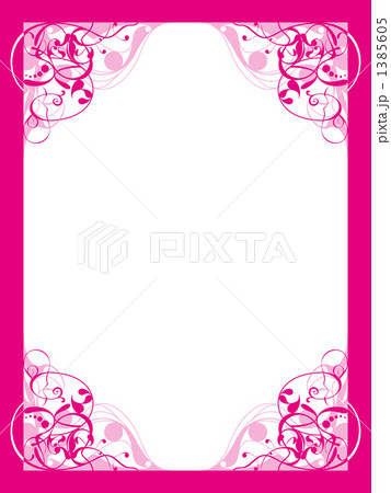 飾り枠6 ピンク のイラスト素材