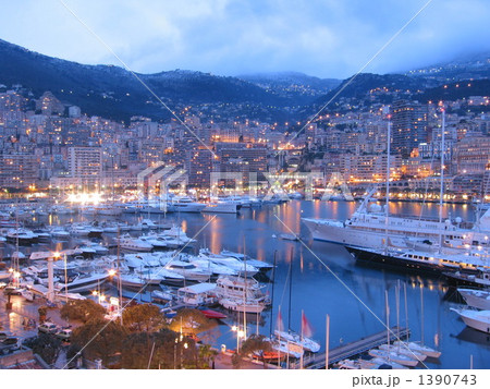 夜のモナコ湾 夜のモナコ湾 1390743