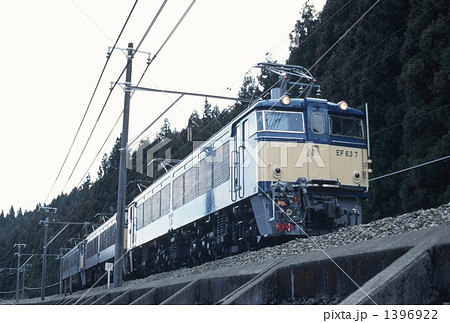 1996年3月5日 信越本線 横川－軽井沢 試8493レの写真素材