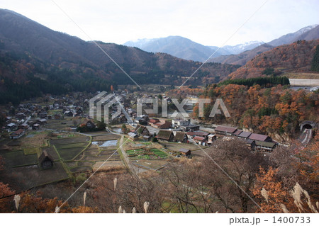 晩秋の白川郷遠景 1400733