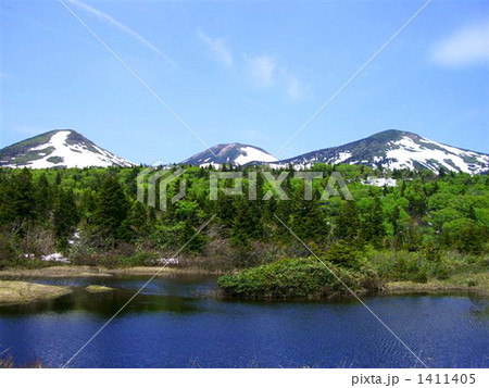 八甲田と睡蓮沼 1411405