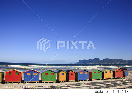 ケープ半島のカラフルビーチハウス 1412113