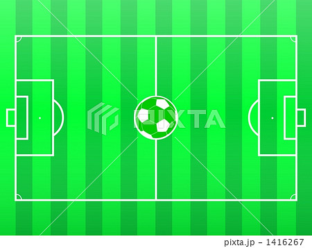 サッカーフィールド１のイラスト素材