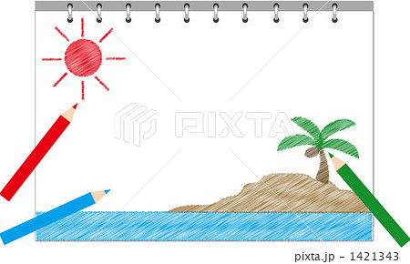 絵日記のイラスト素材 1421343 Pixta