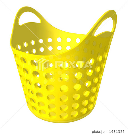 洗濯カゴ ランドリーバスケット プラスチックのイラスト素材