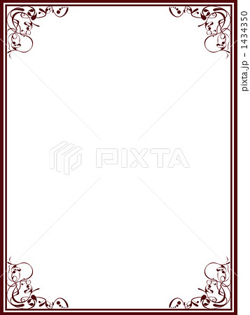 飾り枠9 赤 のイラスト素材 1434350 Pixta