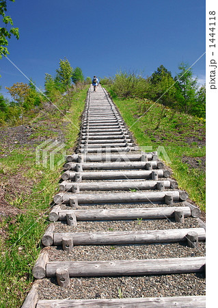 万字炭山ズリ山階段 万字炭山ズリ山階段 1444118