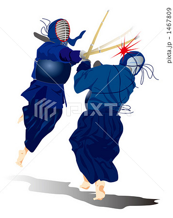 剣道試合のイラスト素材