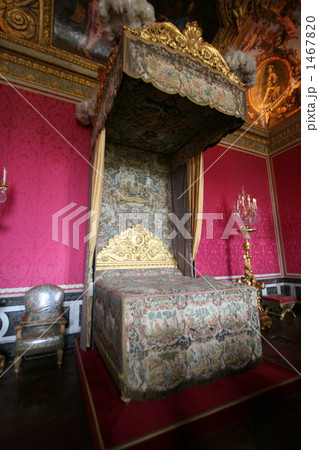 ヴェルサイユ宮殿 ベッド マリー・アントワネットの写真素材 [1467820