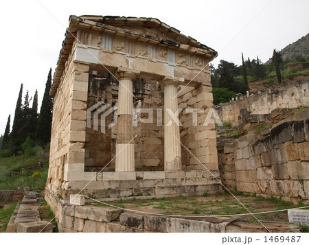 世界遺産「デルフィの考古遺跡」の「 アテネ人の宝庫」（ギリシャ） 1469487