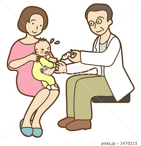 乳児の予防接種のイラスト素材