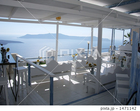 サントリーニ島のカフェ 1471142