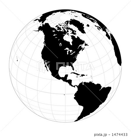 地球儀 イラスト 白黒 無料の動物画像