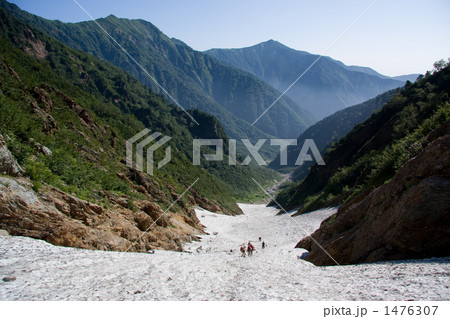 北アルプス 針ノ木雪渓と爺ヶ岳 1476307