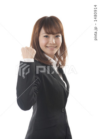 ガッツポーズをするOL 1480914