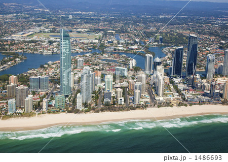 サーファーズパラダイスビーチ空撮 1486693