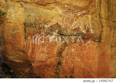 アボリジニー壁画でアート 1490747
