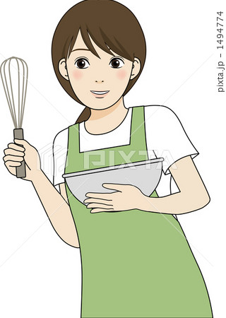 泡立て器を持つ主婦 1494774