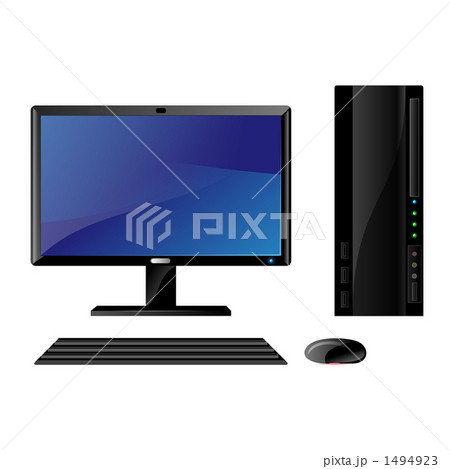 デスクトップパソコン ハイスペック 起動 のイラスト素材