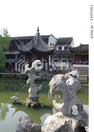 中国 江南地方の古典園林「獅子林」、元代の庭園 中国 江南地方の古典園林「獅子林」、元代の庭園 1495061