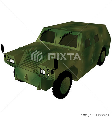 軽装甲機動車 軍用車両 装輪装甲車のイラスト素材