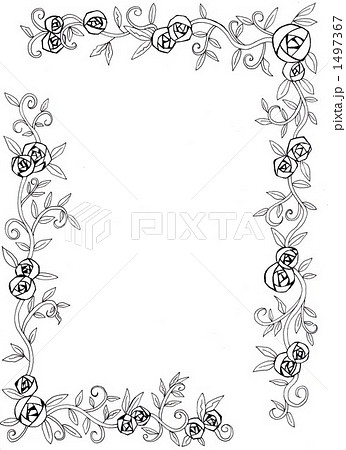 フレーム 植物 花のイラスト素材 1497367 Pixta