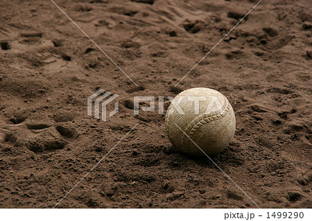 軟式野球 野球 ボールの写真素材