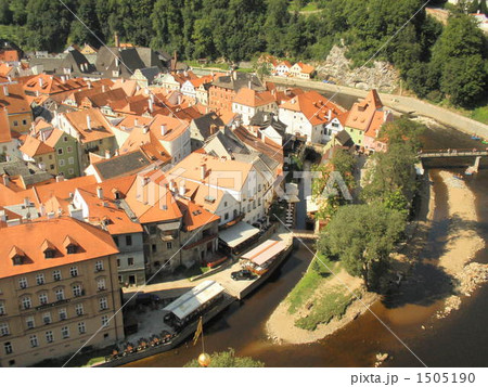 チェスキー・クロムロフの町並み 1505190