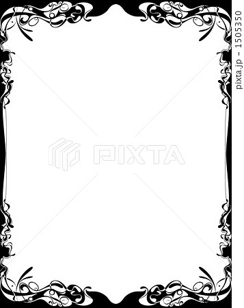 飾り枠10 黒 のイラスト素材