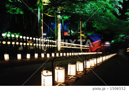 比叡山延暦寺のライトアップの写真素材