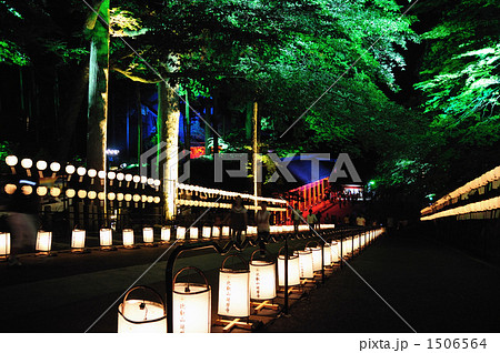 比叡山延暦寺のライトアップの写真素材